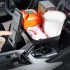Bandeja Portavasos Ajustable para Coche Giratoria 360 Grados Mesa para Coche con Ranura para Teléfono Organizador de Alimentos Portabebidas Accesorios para Coche