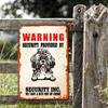 Vintage Shih Tzu Metal Sign – Funny Security Alert Wall Decor, Humorous Outdoor Fence Art, 2D Flat Unframed Home Protection
