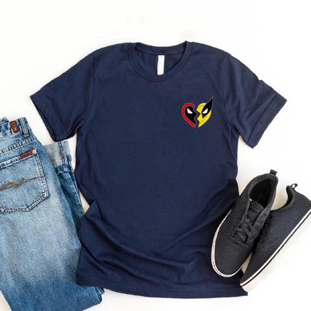 Cotton TeeSuperhero Best Friends Graphic T Shirts Superhero Couple Group Tee Men Women Short Sleeve T-shirts Hero Bestie Tshirt Unisex Top