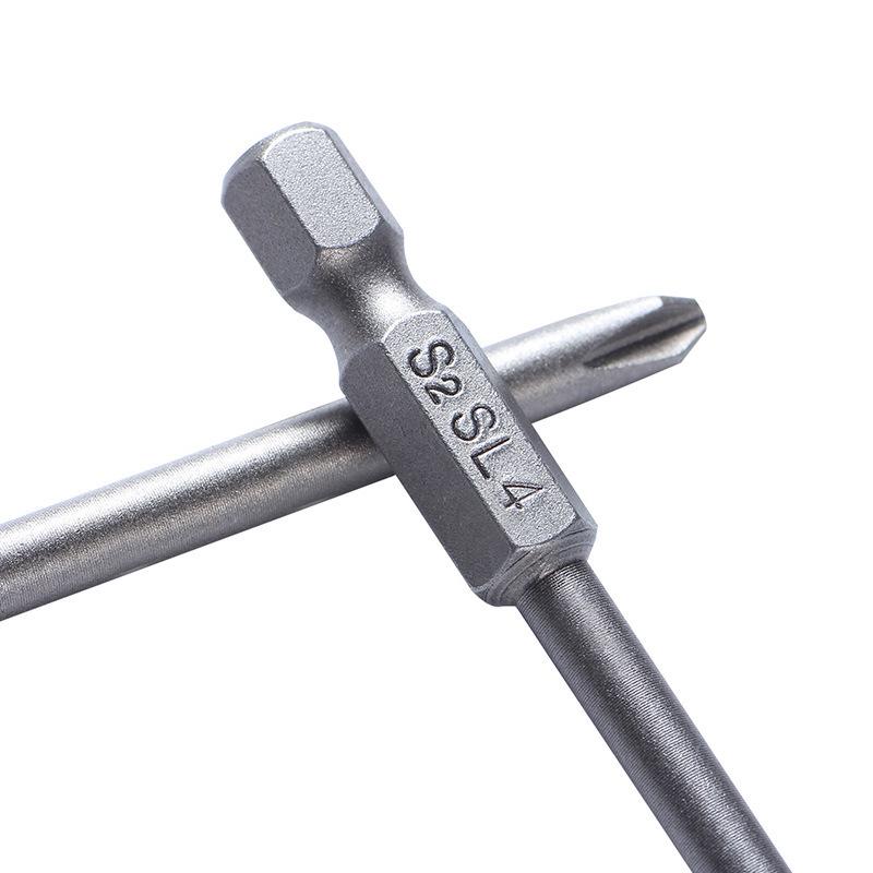 10-Piece Flat-Head & Phillips Head S2 Screwdriver Bit Set, 100mm
