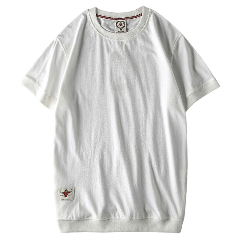Heavy Weight Cut Label Retro Export Original Single Half Sleeve T-Shirt