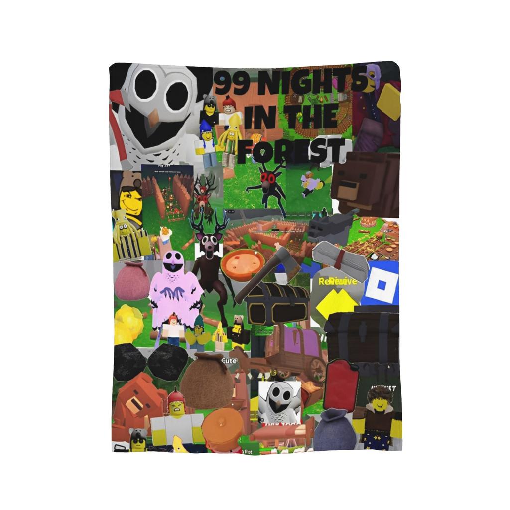 99 Nights in the Forests Blanket Super Soft Cozy Video Games Throw Blankets for Bed 50x60 Inch Multi-size Rug Piece