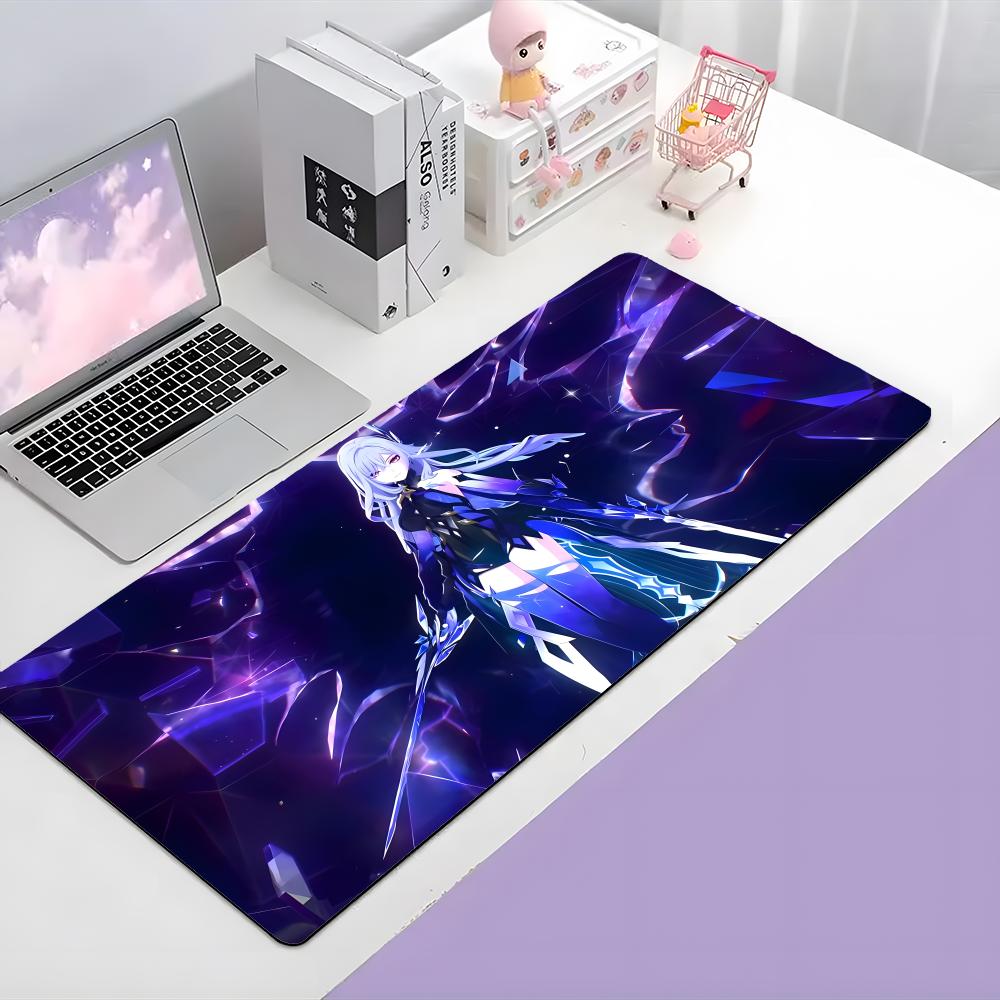 Game Elegant Ggenshin Impact Mouse Pad Large Gaming Mousepad With Thick Stitched Edge Nonslip Desk Mat