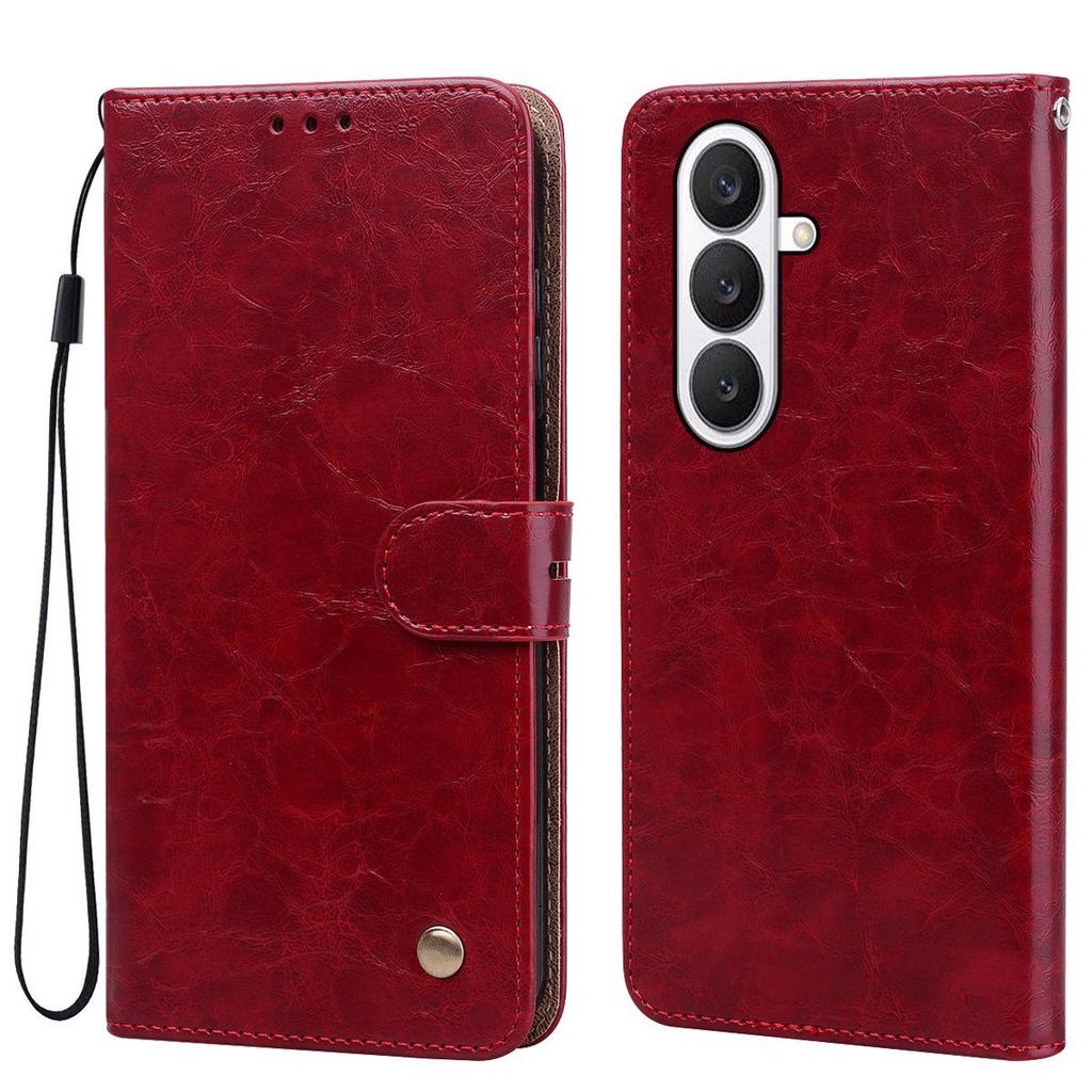 Vintage Crazy Horse Texture PU Leather Flip Wallet Phone Case for Samsung Galaxy A15 4G/5G,A14 LTE,A14,A13 5G,A05s,A04s Card Holder Kickstand Cover
