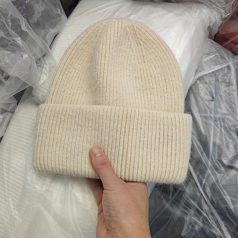 Winter Hats For Women Men Unisex Beanies Luxury Rabbit Fur Thermal Hat Soft Thick Keep Warm Casual Bonnet Baggy Cap New