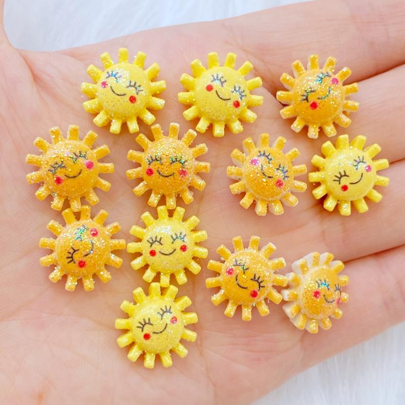 20Pcs New Mini Cute Little Sun Flat Back Resin Scrapbooking DIY Jewelry Craft Decoration Accessorie
