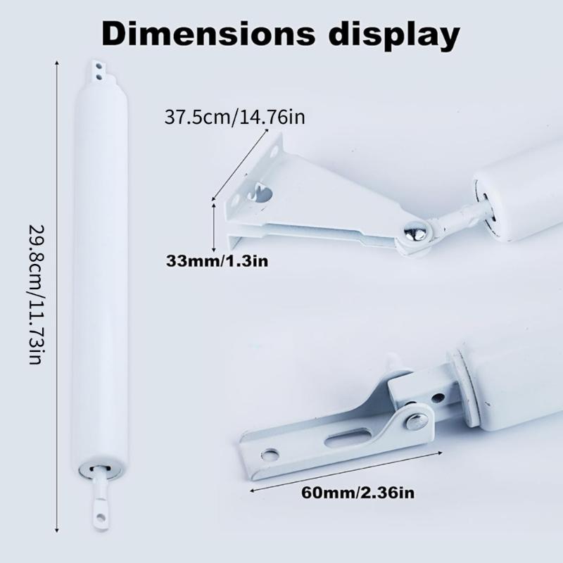 1 Set Adjustable Pneumatic Door Closer with Smooth Closing Speed Control Safety Door Closures for Storms & Screen Door 