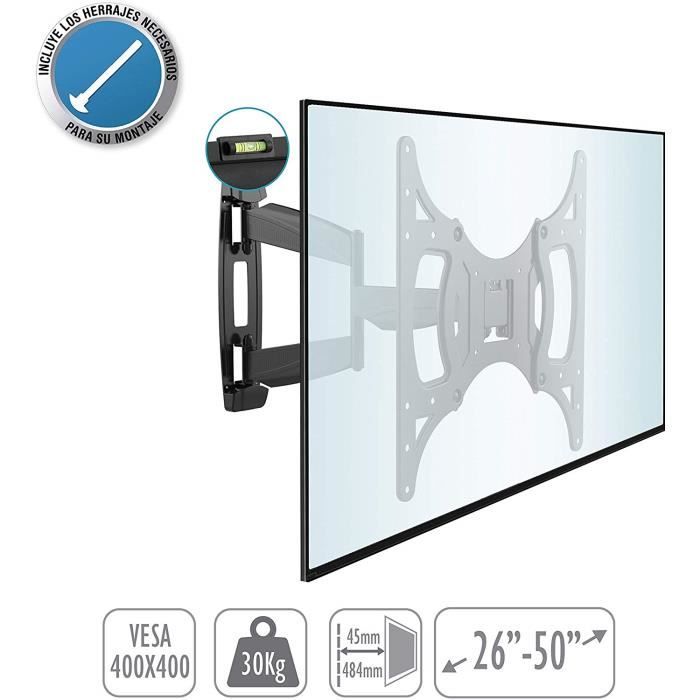 TM Electron Tmslc141 – Universal Swivel Wall Mount Bracket with Arm for Monitor or TV, Black 1236