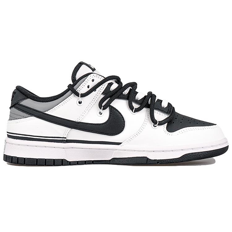 Nike Pantofi de skateboard Dunk RISK cu tematică de curse, Akiyama Antiderapant Ușori cu profil redus pentru bărbați Negru Alb DJ6188-002(Echipa27-)