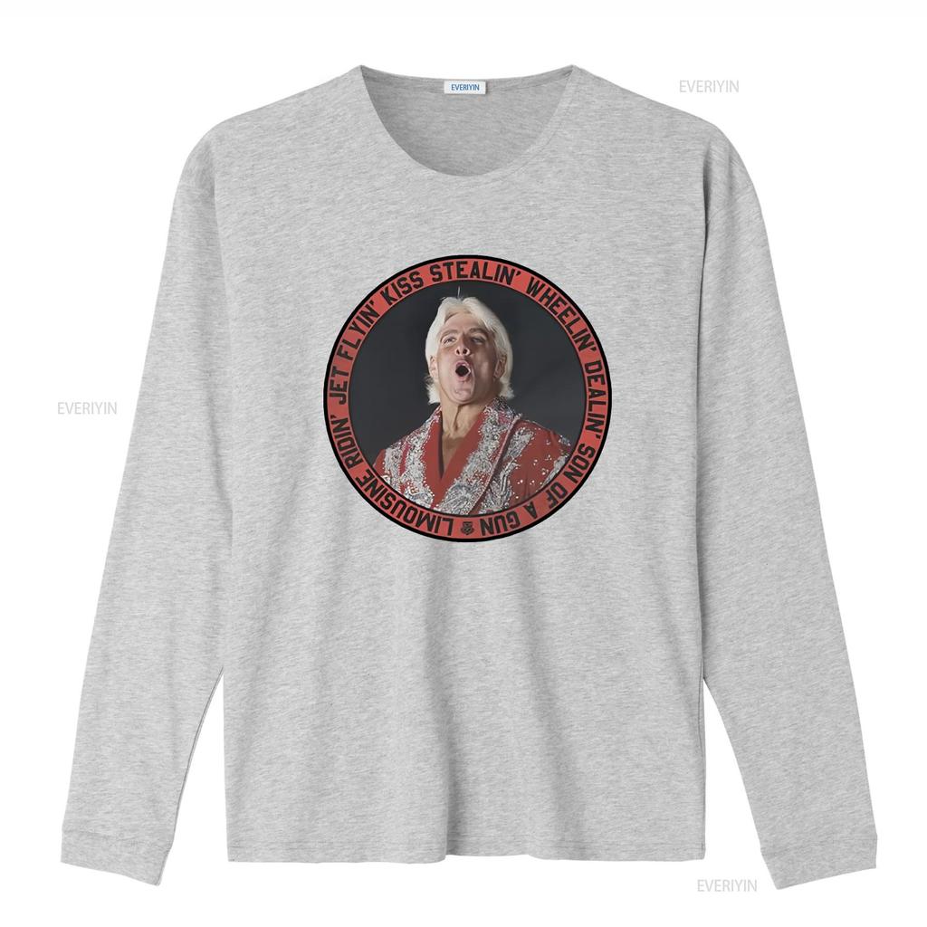Ric Flair Mens Kiss Stealin Jet Flyin Wheelin Dealin Son Of A Gun T Shirt New L Vintage Washed Slightly Graphic Unisex
