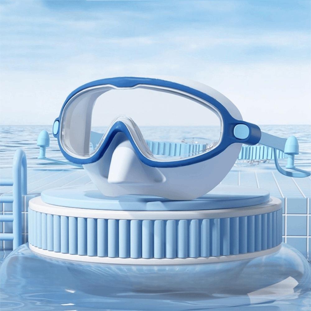 Big Frame Swim Goggles Silicone Swimming Goggles Swimming Glasses  Swimming Accessories blue glasses