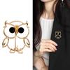 Modern Owl Brooch Elegant Zinc Alloy Lapel Pin Comfort Wear Jewelry Gift For Her Him With Double Color Avaliable