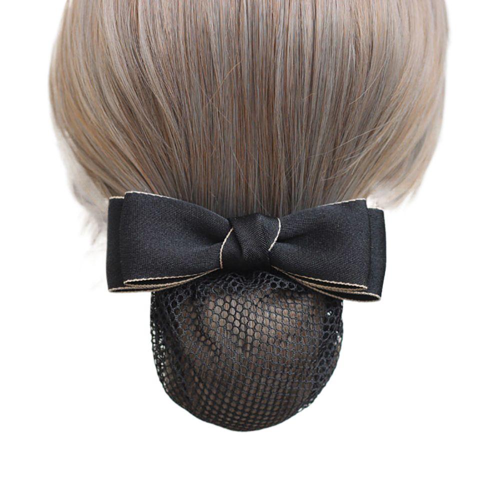 Girls Nurse Hair Clip Headwear Bow Spring Clip Korean Bun Snood Hairgrips Cover Net Ponytail Clip
