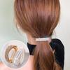 Cubic Hairpin Bling Ponytail Silver Pin