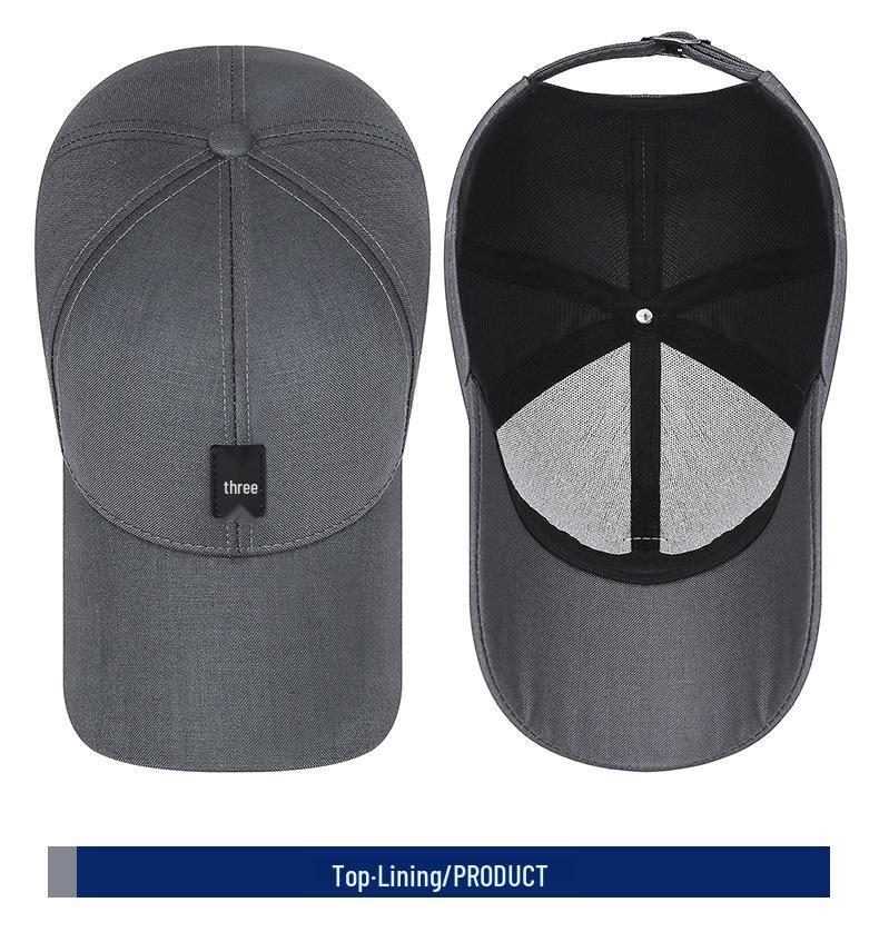 Men's Spring/Summer Duckbill Cap: Offset Print, All-Match, Sunshade, Hard Top Baseball Style