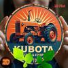 Vintage Kubota Traktor Metallblechschild Retro Landmaschinen Wandkunst Dekor für Garage Man Cave