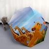 Lion King Themed Automatic Opening and Closing Umbrella, Brightly Colored 8-rib Portable Umbrella, Suitable for Men and Women, A Perfect Gift for Chri