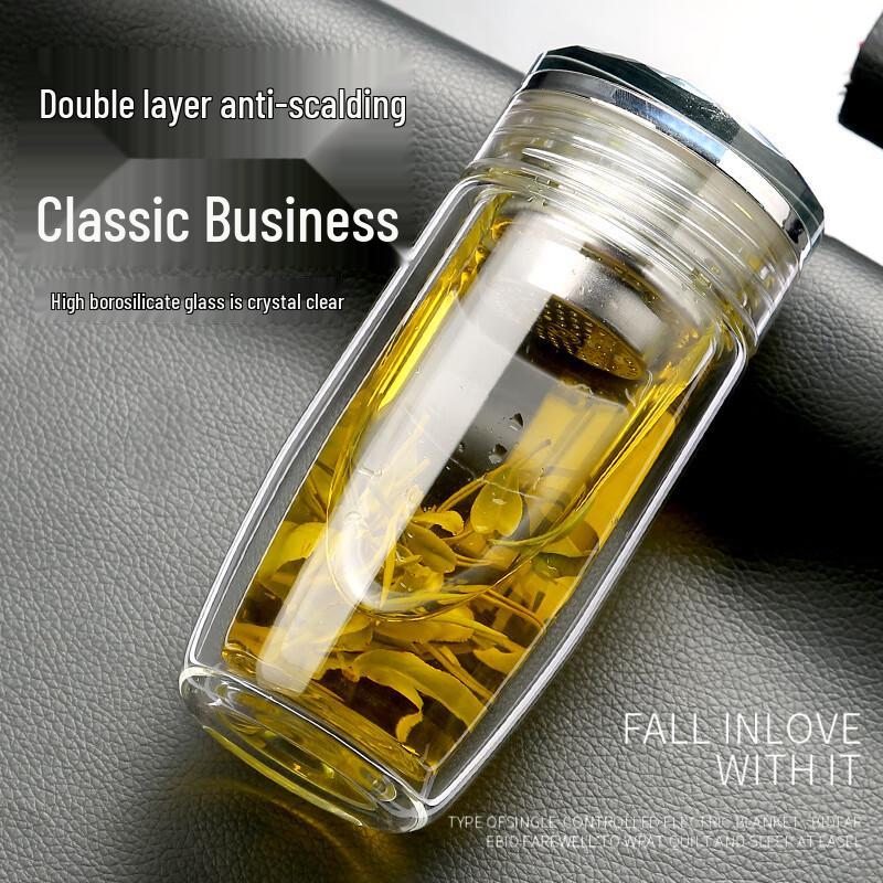 Shangqi Double-Layer High Borosilicate Glass Tea Infuser Cup Set