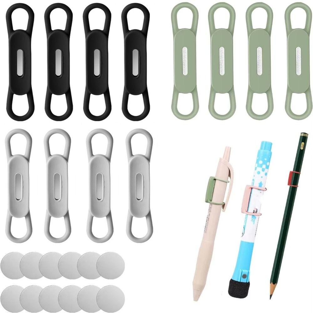 4pcs/set Light Weight Magnetic Pen Pencil Holder Easy To Store Pen Clip for Notebook  Outdoor