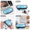 School Pencil Case Lightweight 300D Polyester Smooth Zipper with Main Pocket Mesh Layer and Removable Pen Divider for Boys Girls