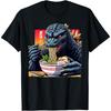 Grappig Kaiju Eet Ramen Japans Monster Liefhebber Verjaardags T-shirt(1)