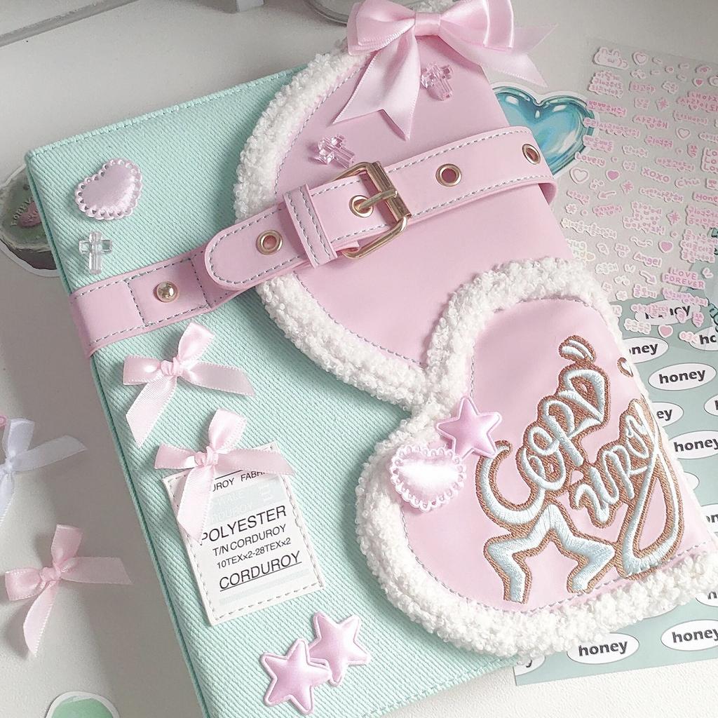 Cute Bow Jeans A5 Photocard Binder Kpop Card Collect Book 3inch Photo Album Holder