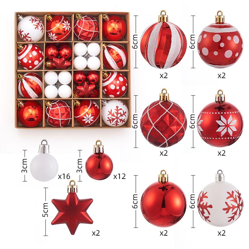 Xmas Tree Party Decorations Plastic Christmas Tree Hanging Pendants Ball Decorations Christmas Ball Ornaments