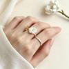 Adjustable Open Ring With Lotus Golden Design Perfect For Womens Daily Wear Birthday Gifts