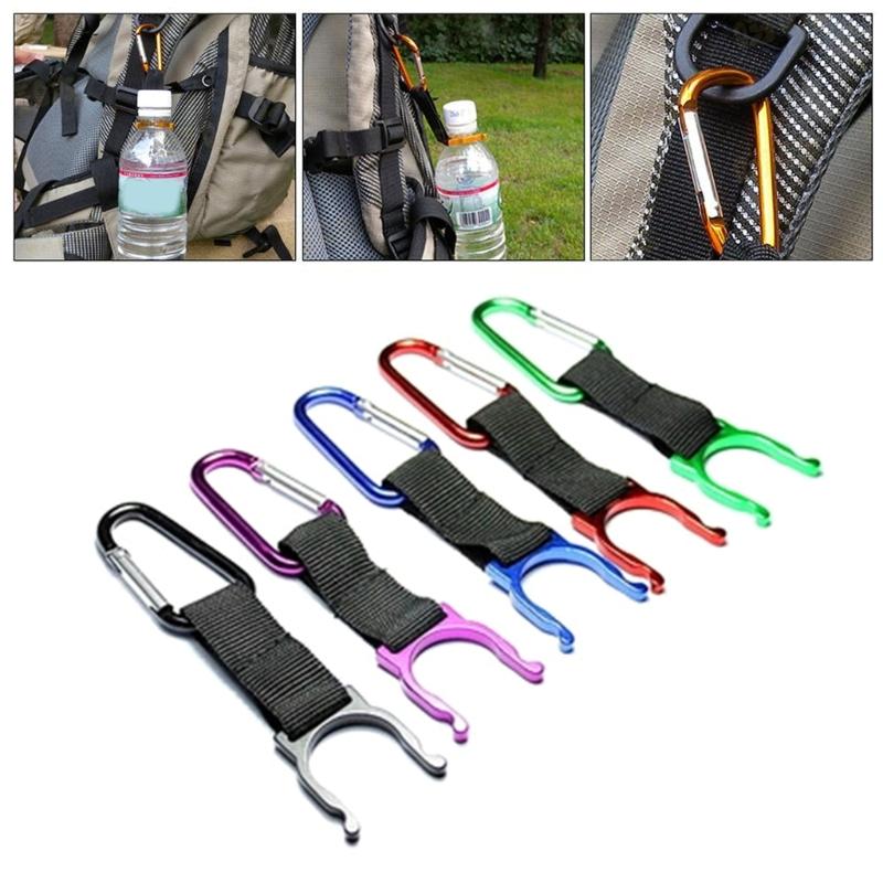 Aluminum Water Bottle Hook Outdoor Carabiner Water Bottle Clip Bottle Carrying Clip Bottles Holder Hook for Travelings