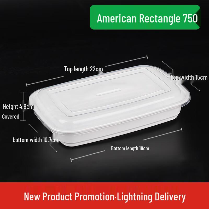 Handun Disposable Square Food Containers 750ml