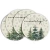 Festive Style Christmas Round Placemats - 4-Piece Set for Holiday Table Decor