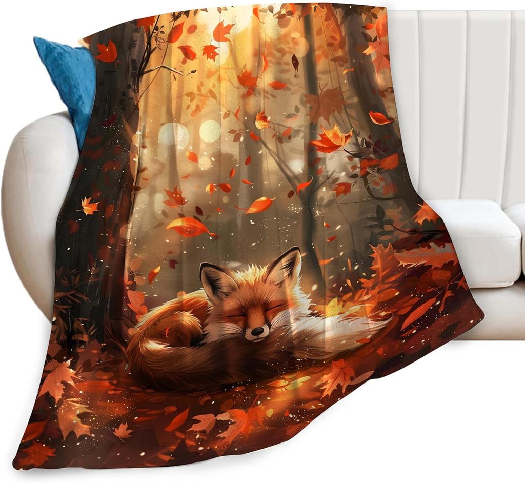 Horse Blanket Cute Horses Flowers Decor Throw Blanket Gifts for Animal Lover Warm Soft Plush Lightweight Fleece Flannel Blanket