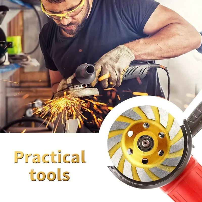 1PC Diamond Cup Wheel 4 Inch Concrete Turbo Diamond Grinding Cup Wheel 12 Segs Heavy Duty Angle Grinder Wheels for Angle Grinder