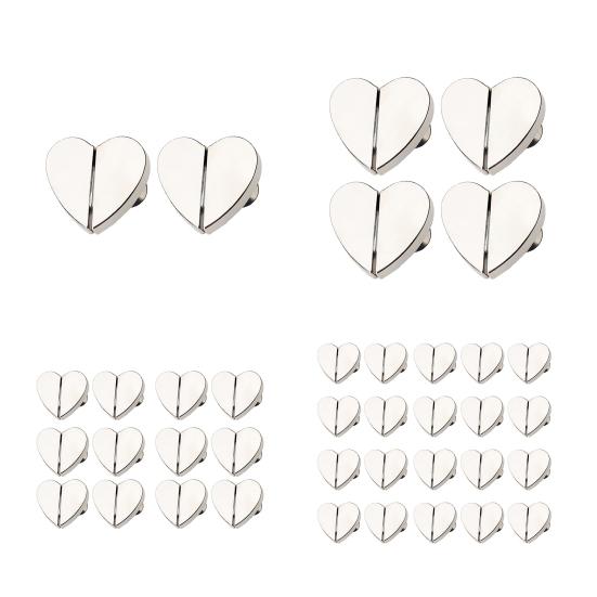 2/4/12/20Pcs Love Heart Curtain Magnet Closure Prevent Light Leaking Magnetic Curtain Clip Heavy Duty Alloy Thin Drapery Curtain Weight Magnet Holder