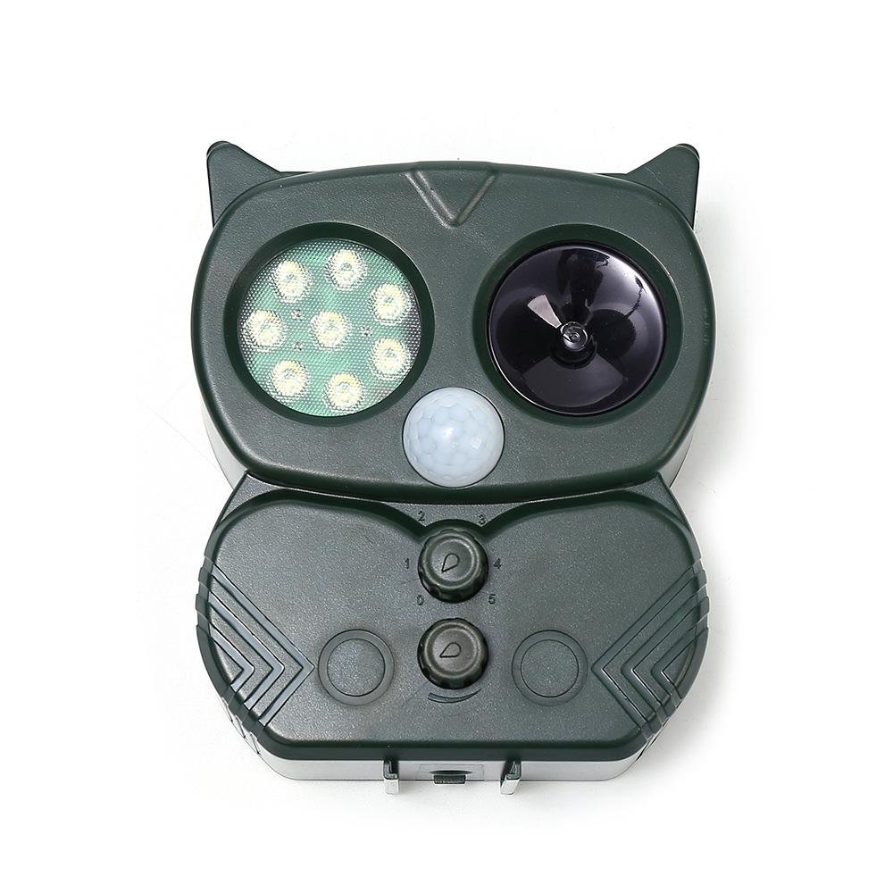 Solar-Powered Ultrasonic Pest & Bird Repeller with Infrared and Flashing Light