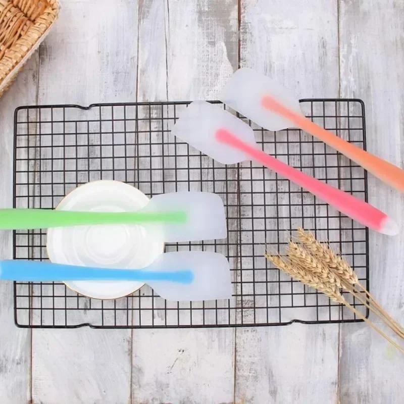 1 Adet Silikon Krem Spatula Mini Yarı Saydam Pişirme Spatulası Isıya Dayanıklı Tereyağı Spatulası Mutfak Gereçleri Pişirme Araçları