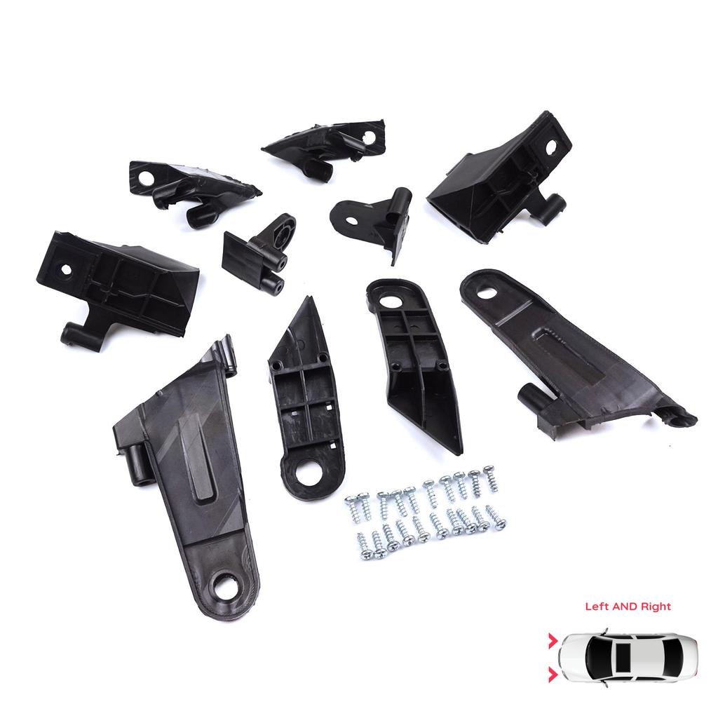 EHL565 Strålkastarhållare Reparationsfäste Flik Set Vänster Höger sida för Dacia Renault Duster MK2 HM 2017-2024 260609367R 260101133R