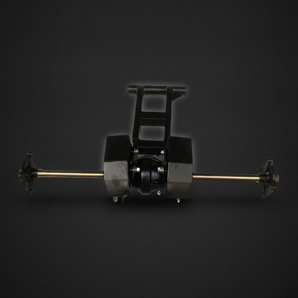 Rear Axle with Brackets Black Assembly Metal for DIY Builders,