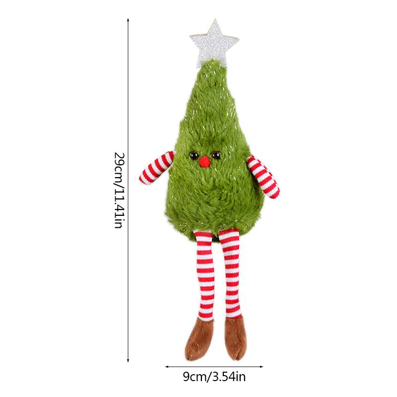 

Рождественская плюшевая кукла, украшения, милая длинная ножка, подвесная елка, Навидад Натал, украшение для дома, новогодние подарки для детей зелёный
