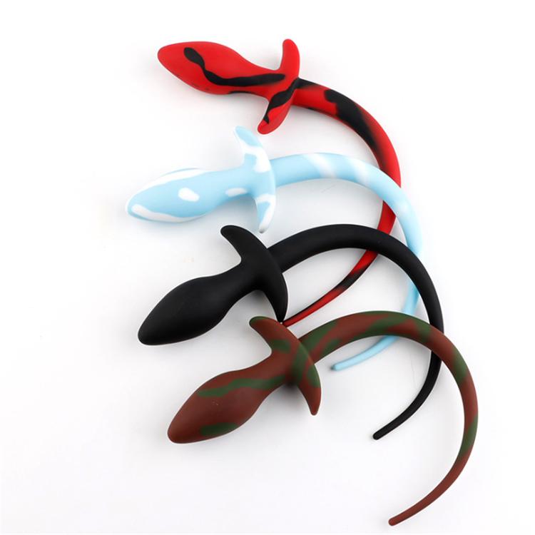 Silicone Long Anal Plug,Prostate Stimulating Anal Toys Butt Plug For Male Gay,Dog Tail Anal Plug Adult Anal