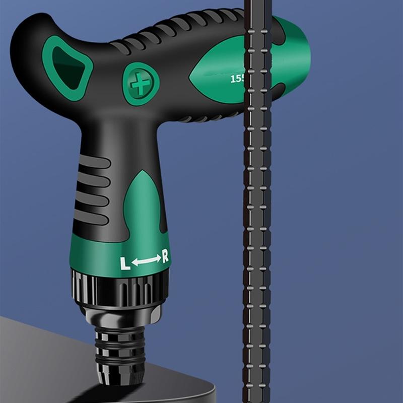 Ratschenschraubendreher T-Typ Rutschfester Stahl Multifunktionales Reparaturwerkzeug Doppelzweck-Batchkopf Teleskop-Handwerkzeug