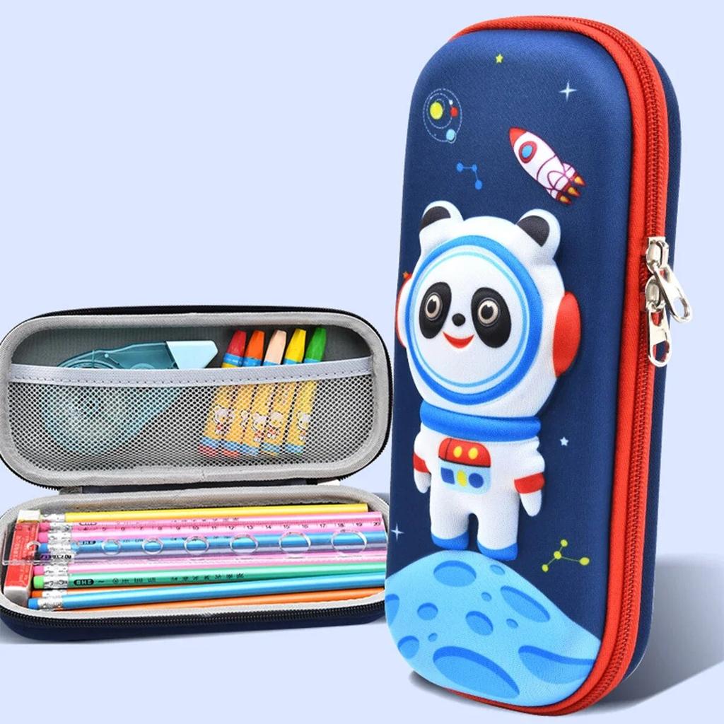Cartoon 3D Pencil Case Kawaii Large Capacity Waterproof Pen Bag Stationery Storage Box for School Supplies