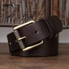 Purely Handmade Widened and Thickened Top Layer Cowhide Men's Belt American Retro Genuine Leather Pin Buckle Belt Men's