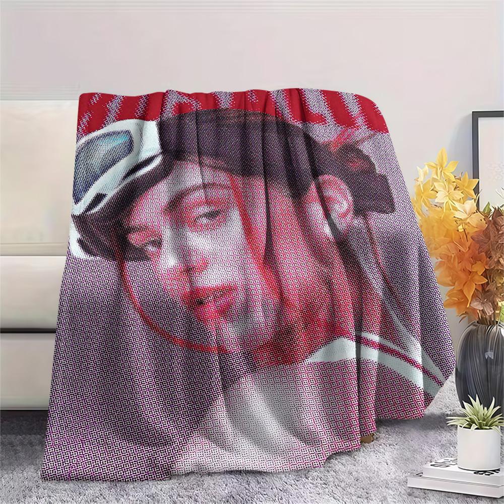 1Pc Alien Earth Print Flannel Blanket, High Quality Comfortable for All Seasons, Home Decor, Warmth and Comfort, Perfect for Christmas Gifts