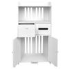 Bathroom Floor Storage Cabinet with Double Door Toilet Paper Storage Container Bathroom Organizer Furniture