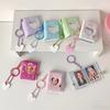 Love Heart Small Photo Album Keychain 32 Pockets Hollow Photocard Binder for 2 Inch Photo Mini Photo Card Book Holder for