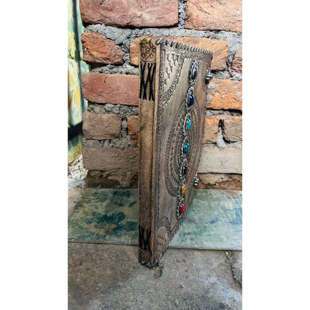 Seven Stone Leather Journal: Handmade Spell Book