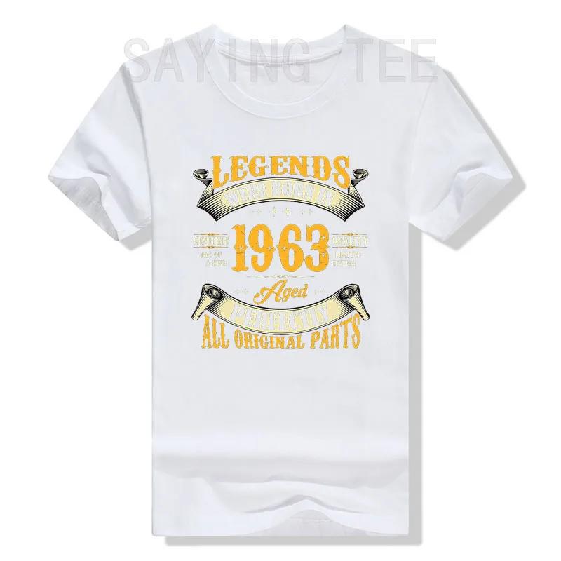 Legends Were Born In 1963 T-Shirt 61th Birthday Shirts for Men, Vintage 61 Years Old Clothes Daddy Grandpa Gifts Dad Father Tees