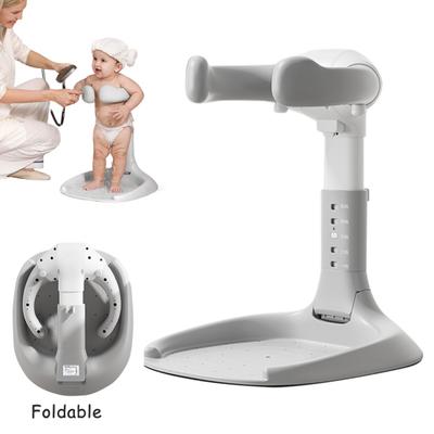 Baby Shower Stand Portable Foldable Adjustable Baby Bath Seat with Anti-Slip Base Lightweight Toddler Bath Support Seat