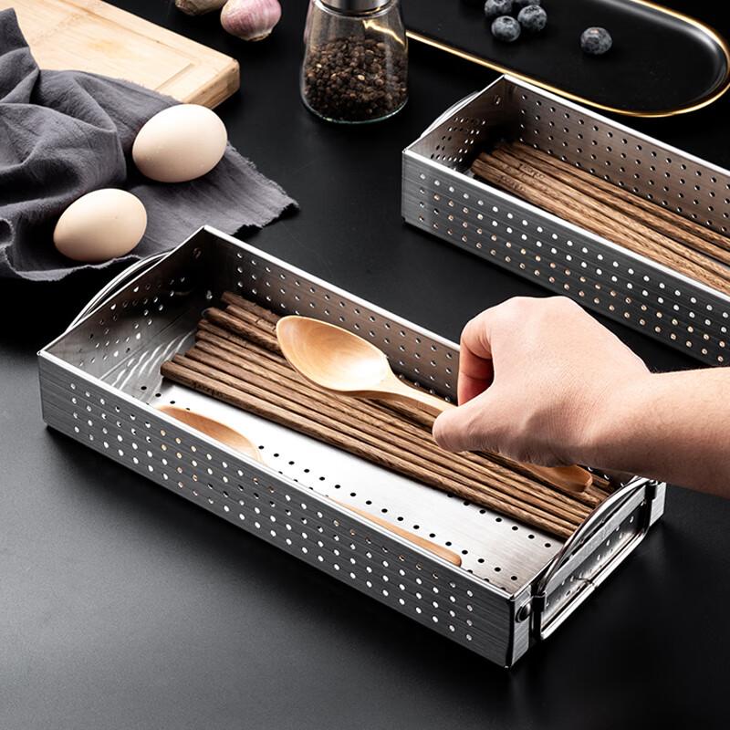 Onlycook Chopstick Storage Box, Chopstick Holder, Chopstick Basket, Tableware Storage Box Compatible with Dishwasher, Chopstick Organizer Rack